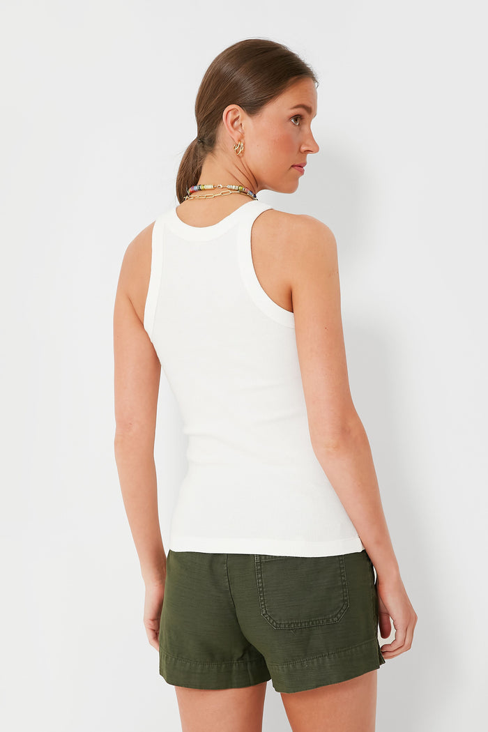 White Everyday Ribbed Tank