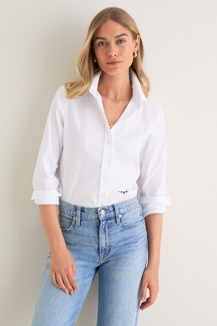 White Long Sleeve Essentials Shirt