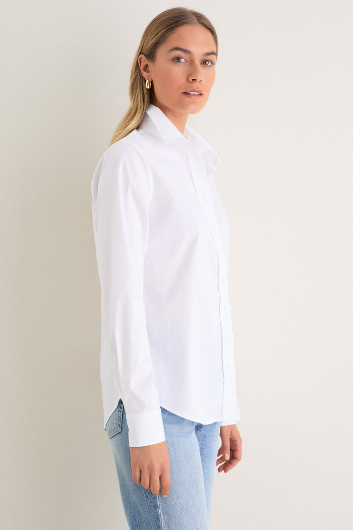 White Long Sleeve Essentials Shirt