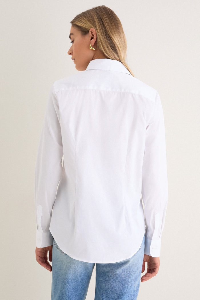 White Long Sleeve Essentials Shirt