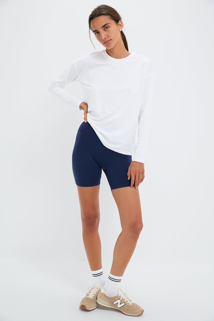 White Long Sleeve Performance Jersey Ryan Boyfriend Tee