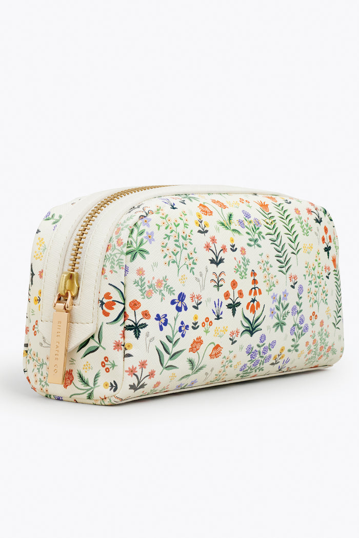 White Menagerie Garden Small Cosmetic Pouch