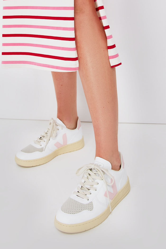 White Petale V-10 Sneakers