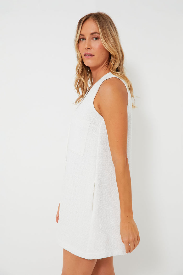 White Textured Myla Romper