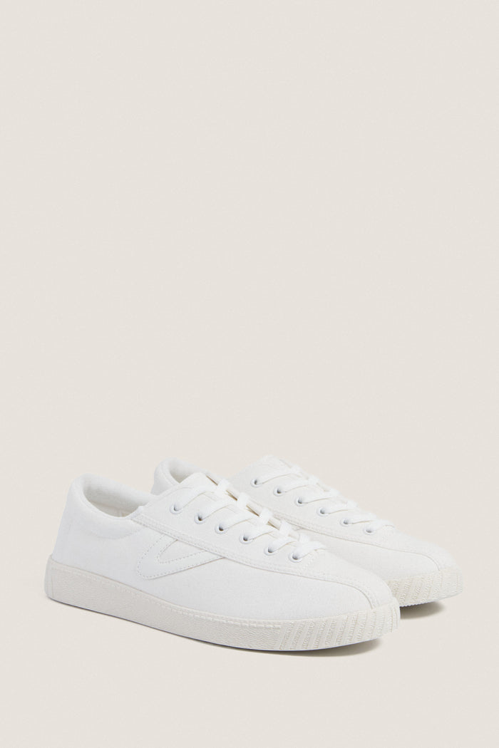 Women's White Nylite Canvas Sneakers